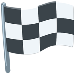 How Chequered Flag emoji looks on Messenger.