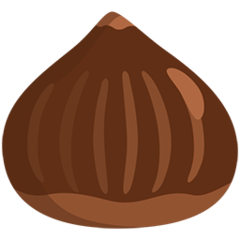 Bagaimana Chestnut emoji terlihat di Messenger.