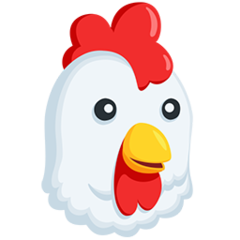 Wie Huhn Emoji auf Messenger aussieht.