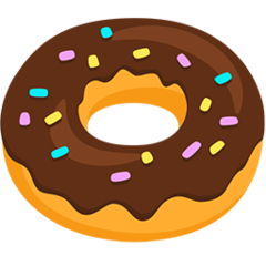 Bagaimana Doughnut emoji terlihat di Messenger.