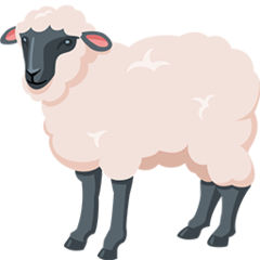 How Ewe emoji looks on Messenger.