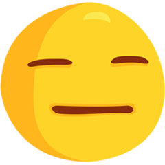 Jak wygląda emoji Twarz bez wyrazu w Messenger.