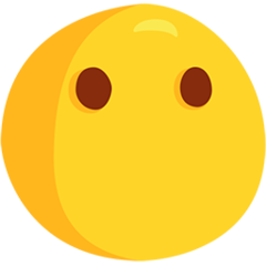 Wie Gesicht ohne Mund Emoji auf Messenger aussieht.