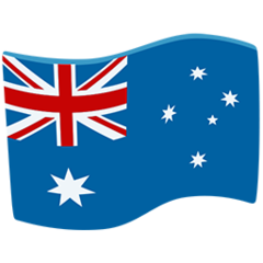 How Flag: Australia emoji looks on Messenger.