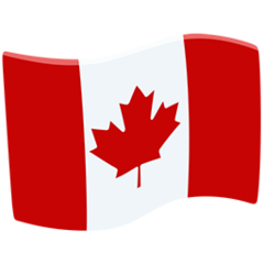 Como o emoji do Bandeira: Canadá é exibido no Messenger.