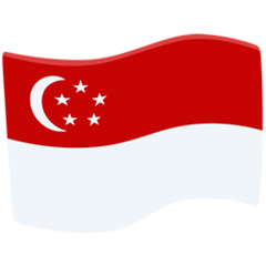 Bagaimana Flag: Singapore emoji terlihat di Messenger.