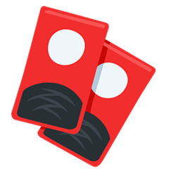 Jak wygląda emoji Gra karciana hanafuda w Messenger.