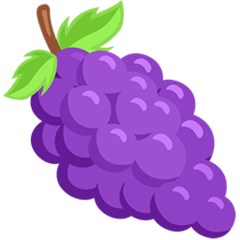 Bagaimana Grapes emoji terlihat di Messenger.