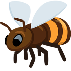 Bagaimana Honeybee emoji terlihat di Messenger.