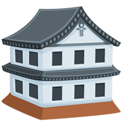 Bagaimana Japanese Castle emoji terlihat di Messenger.