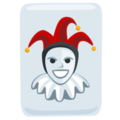 Joker emojisi Messenger üzerinde nasıl görünüyor.