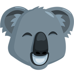 Koala emojisi Messenger üzerinde nasıl görünüyor.