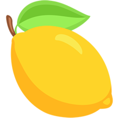 Bagaimana Lemon emoji terlihat di Messenger.