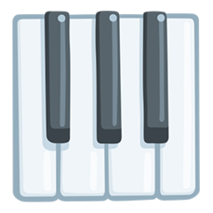 How Musical Keyboard emoji looks on Messenger.