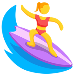 Wie Surfer(in) Emoji auf Messenger aussieht.