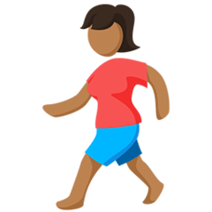 Person Walking: Medium Skin Tone Emoji 
