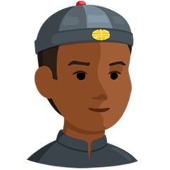 Bagaimana Person with Skullcap: Medium-Dark Skin Tone emoji terlihat di Messenger.