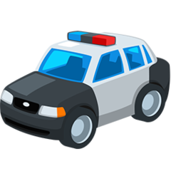 Bagaimana Police Car emoji terlihat di Messenger.