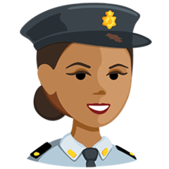 Bagaimana Police Officer: Medium Skin Tone emoji terlihat di Messenger.