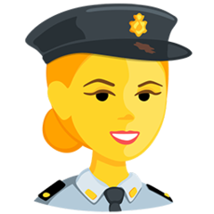 Bagaimana Police Officer emoji terlihat di Messenger.