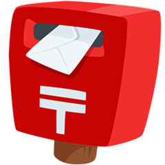 Bagaimana Postbox emoji terlihat di Messenger.