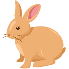 How Rabbit emoji looks on Messenger.