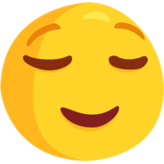 How Relieved Face emoji looks on Messenger.