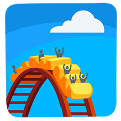 Bagaimana Roller Coaster emoji terlihat di Messenger.