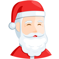 Bagaimana Santa Claus: Light Skin Tone emoji terlihat di Messenger.