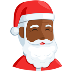 Wie Weihnachtsmann: mitteldunkle Hautfarbe Emoji auf Messenger aussieht.