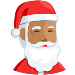 Bagaimana Santa Claus: Medium Skin Tone emoji terlihat di Messenger.