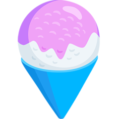 Bagaimana Shaved Ice emoji terlihat di Messenger.