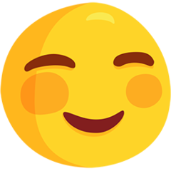 Wie Lächelndes Gesicht Emoji auf Messenger aussieht.