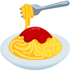 Jak wygląda emoji Spaghetti w Messenger.