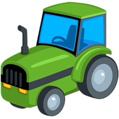 Bagaimana Tractor emoji terlihat di Messenger.