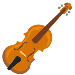 Bagaimana Violin emoji terlihat di Messenger.