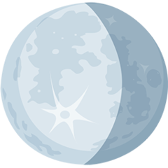 How Waning Gibbous Moon emoji looks on Messenger.