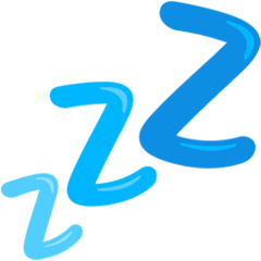 How Zzz emoji looks on Messenger.