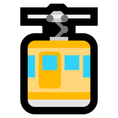 How Aerial Tramway emoji looks on Microsoft.