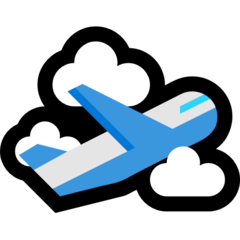 How Airplane Departure emoji looks on Microsoft.