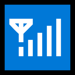 Hur Stapel signalstyrka emoji ser ut på Microsoft.