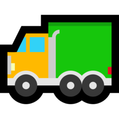 How Articulated Lorry emoji looks on Microsoft.