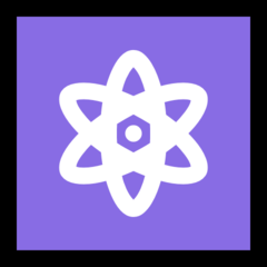 How Atom Symbol emoji looks on Microsoft.