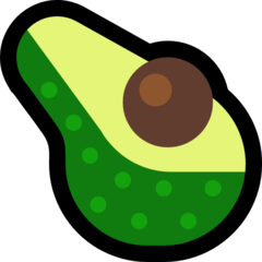 How Avocado emoji looks on Microsoft.