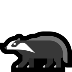 How Badger emoji looks on Microsoft.