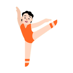 Come Persona che danza: carnagione chiara emoji appare su Microsoft.