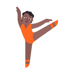 Come Persona che danza: carnagione abbastanza scura emoji appare su Microsoft.