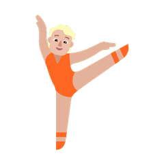 Come Persona che danza: carnagione abbastanza chiara emoji appare su Microsoft.