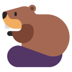 How Beaver emoji looks on Microsoft.