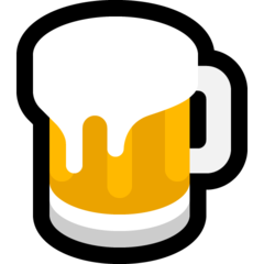 How Beer Mug emoji looks on Microsoft.